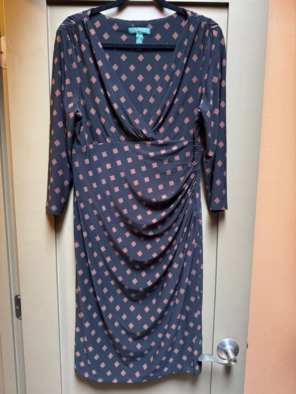 Lauren Ralph Lauren Black Dress with Diamond Print 14